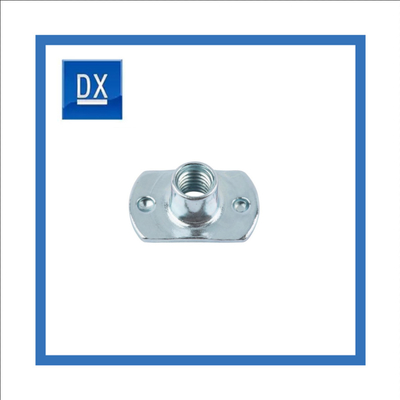 DIN Double Spot T - Type Welding Nut เหล็กชุบสังกะสีสีน้ำเงินและสีขาว